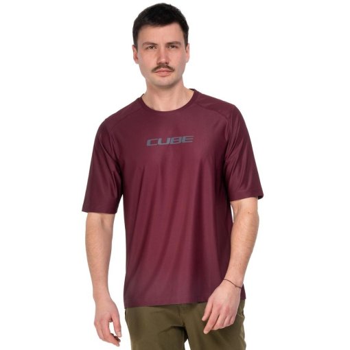 Immagine prodotto da CUBE Camicia Funzionale a Maniche Corte Uomo - MTB - bordeaux