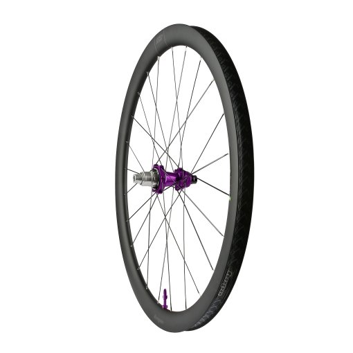 Photo produit de Hope Roue arrière en carbone RX40 Gravel | Pro 5 | Hookless | 12x142 mm - Shimano HG L - violet