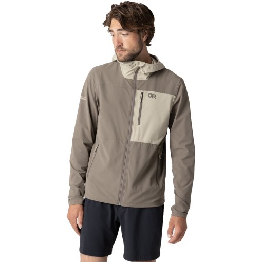Photo produit de Outdoor Research Ferrosi Veste à capuche pour hommes - gravel/pro khaki