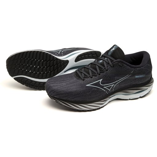 Foto de Mizuno Zapatillas Running Hombre - Wave Rider 27 - Ebony / Illusion Blue / Black