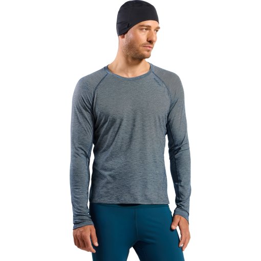 Produktbild von Odlo X-Alp Performance Wool 115 Langärmeliges Trailrunning-Shirt Herren - reflecting pond melange