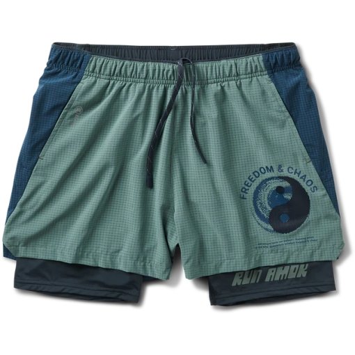 Photo produit de Roark Bommer 3.5&quot; Short running pour hommes - Slate Green