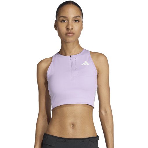 Produktbild von adidas Adizero Running Crop Top Damen - power plum JV7175