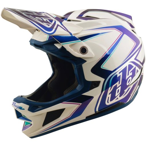 Productfoto van Troy Lee Designs D4 Composite MIPS Helm - Flared White/Indigo