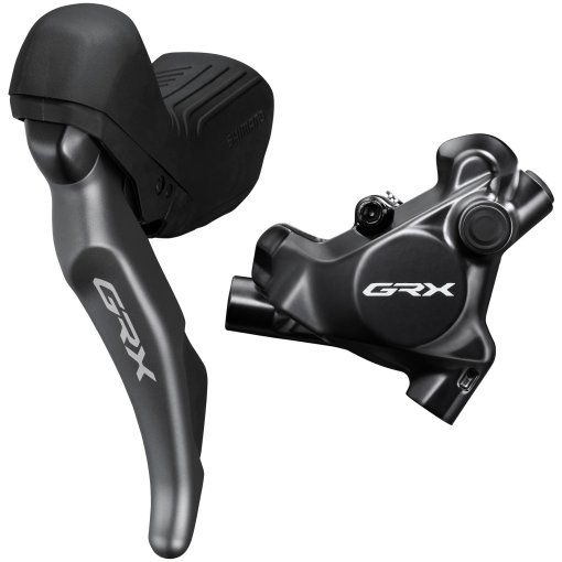 Foto de Shimano Freno de Disco - GRX ST-RX820 + BR-RX820 - STI | Hidráulico | Flat Mount | 2x12 Velocidades - Izquierdo | Trasero