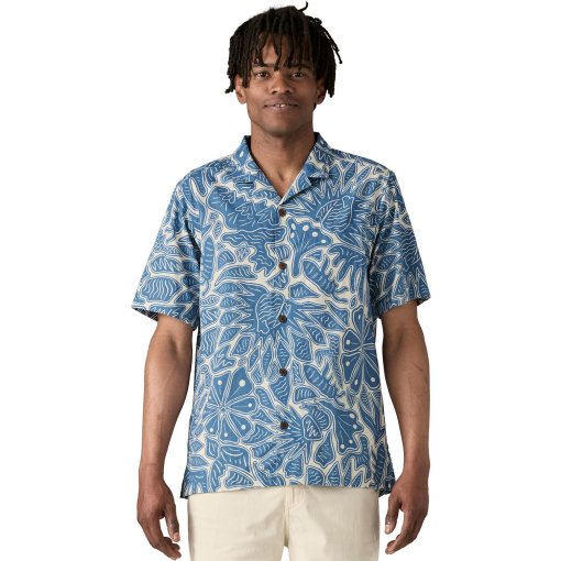 Foto de Patagonia Camisa Hombre - Tidal Threads Camp - Bees and Flowers: Still Blue