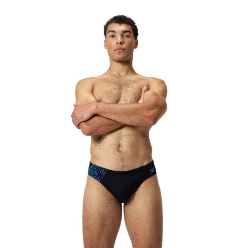 Produktbild von Speedo Tech Panel 7cm Badeslip Herren - black/cobalt pop