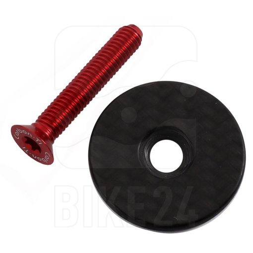 Immagine prodotto da Carbon-Ti Tappo Fissaggio - X-Cap - Carbon | Opaco - rosso