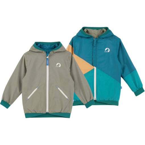 Foto de Finkid Chaqueta Impermeable Niño - MUUTUVA - vetiver/deep jungle