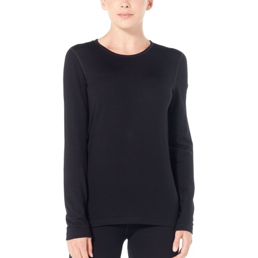 Foto de Icebreaker Camiseta Manga Larga Mujer - Merino 260 Tech Crewe - Negro