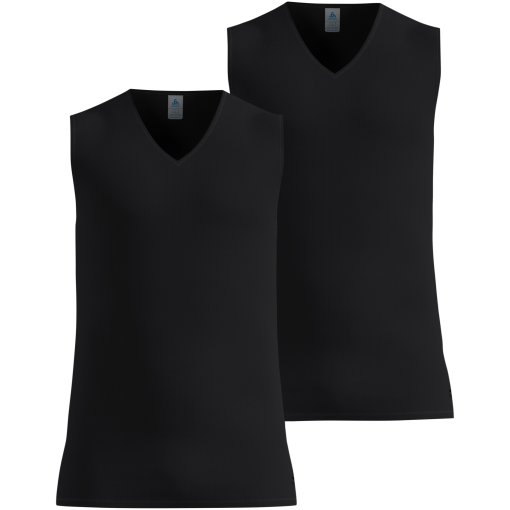 Photo produit de Odlo Active Light V-Neck Lot de 2 débardeurs pour homme - black
