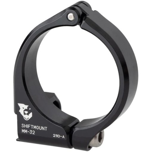 Photo produit de Wolf Tooth ShiftMount Anneau de Serrage pour le Montage d&#039;un SRAM MatchMaker Levier de Vitesse sur le site Dropper Guidon - 31,8 mm - noir