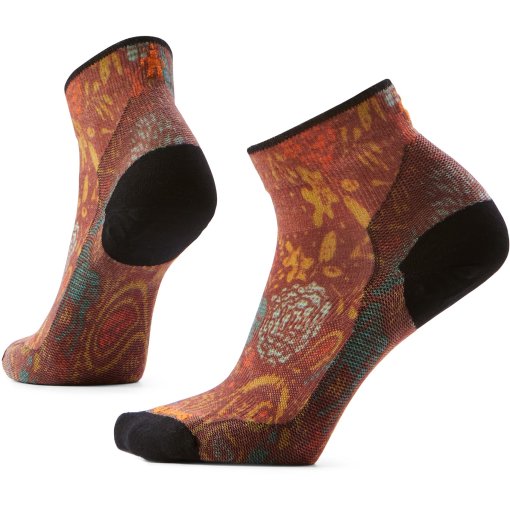 Picture of SmartWool Bike Zero Cushion Paisley Print Ankle Socks Women - J33 picante