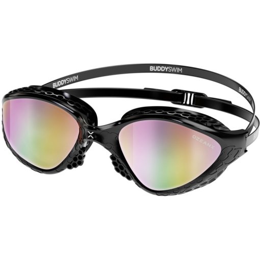 Produktbild von Buddyswim OzeanX Schwimmbrille - black/iridium mirror