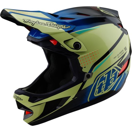 Productfoto van Troy Lee Designs D4 Composite MIPS Helm - Drip Glo Yellow
