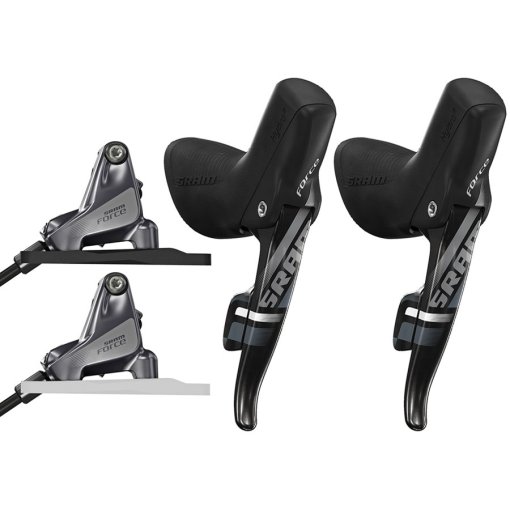 Immagine prodotto da SRAM Force 22 DoubleTap Maniglia Leva del Freno, Leva Cambio + Freno a Disco Idraulico - Flat Mount - Sinistra/Destra | Set 2x11 Velocità - nero/grigio