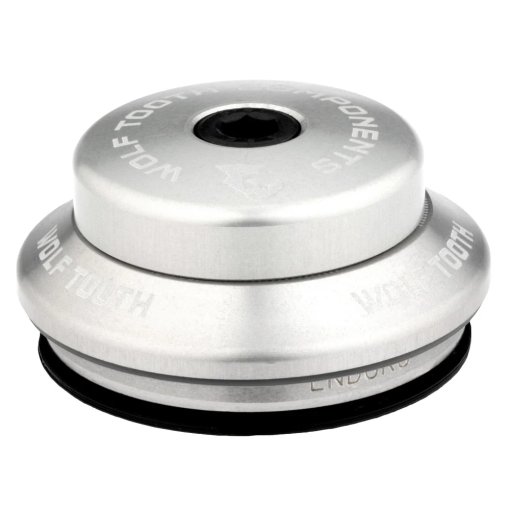 Photo produit de Wolf Tooth Premium IS Partie Supérieure du Jeu de Direction - 1 1/8&quot; - IS41/28.6/H7 - argent brut
