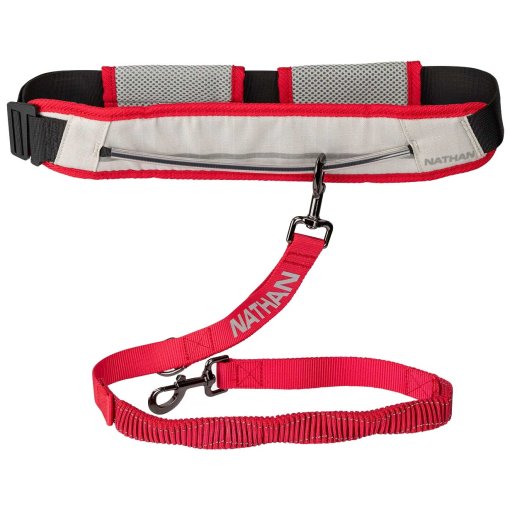 Foto de Nathan Sports Riñonera con Correa - K9 Runner&#039;s Waistbelt with Leash - Vapor Blue/Lollipop