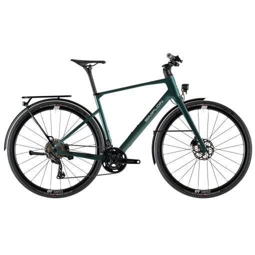 Productfoto van Simplon GRID 365 ESSENTIAL - Carbon Urban Fiets - 2026 - Dark Pine Green/Polished Silver
