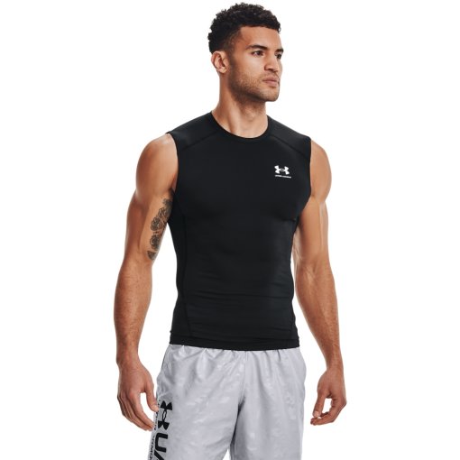 Kuva tuotteesta Under Armour HeatGear® Armour Sleeveless Shirt Men - Black/White