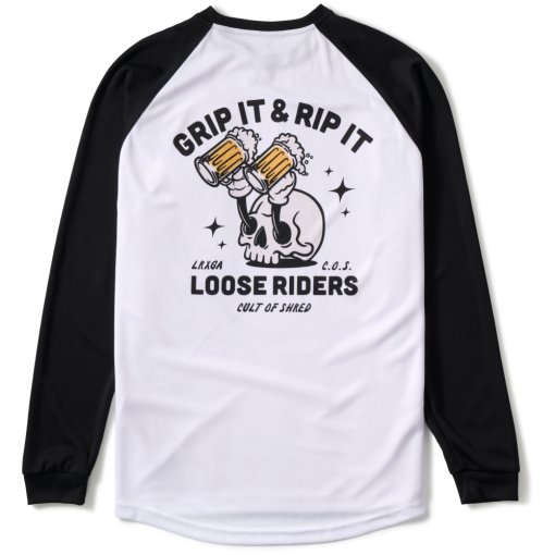 Immagine prodotto da Loose Riders Maglia a Maniche Lunghe Uomo - Grip It! - Grip It White