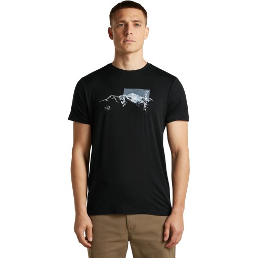 Productfoto van Icebreaker Merino 150 Tech Lite T-shirt Pure Altitude voor heren - Black
