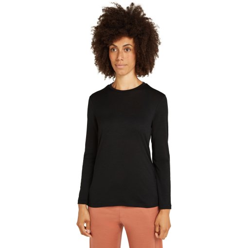 Foto de Icebreaker Camiseta de Manga Larga Mujer - Merino 150 Tech Lite - Negro