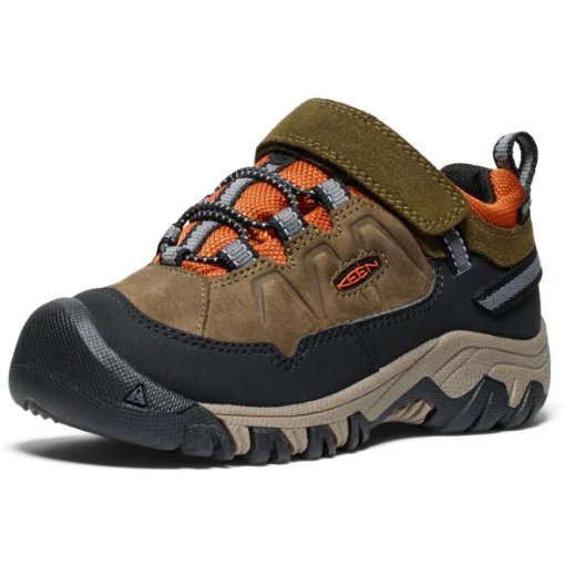 Foto de KEEN Zapatos Niños - Targhee IV Low Waterproof - Dark Olive / Gold Flame