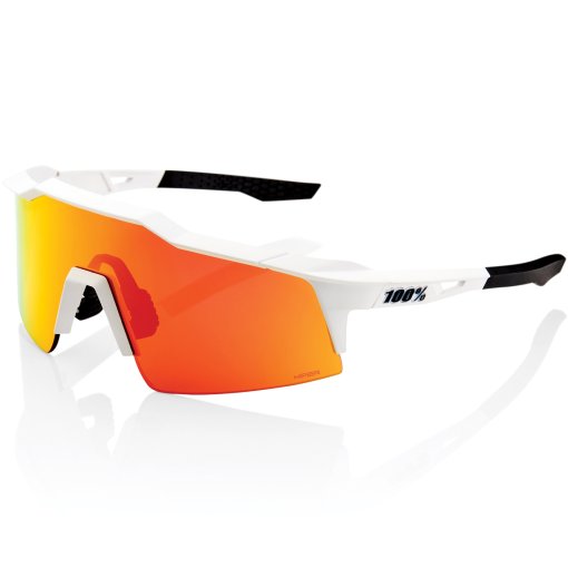 Produktbild von 100% Speedcraft SL Brille - Soft Tact Off White - HiPER Red Multilayer Mirror | Clear