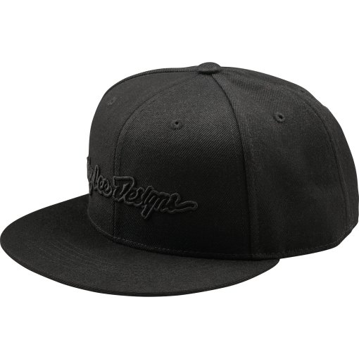 Foto de Troy Lee Designs Gorra - Flat Bill Snapback - Signature Black/Black