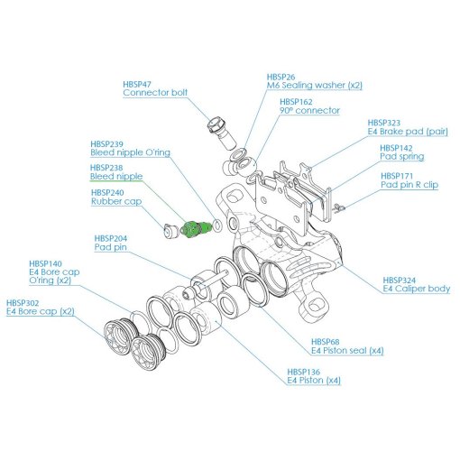 Immagine prodotto da Hope Connettore di spurgo della pinza freno