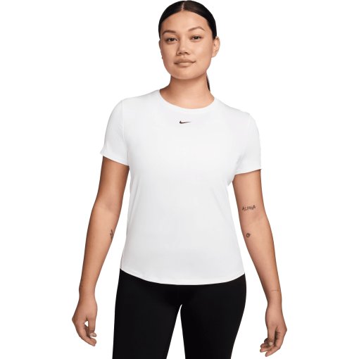 Productfoto van Nike One Classic Dri-FIT Shirt Dames - white/black FN2798-101