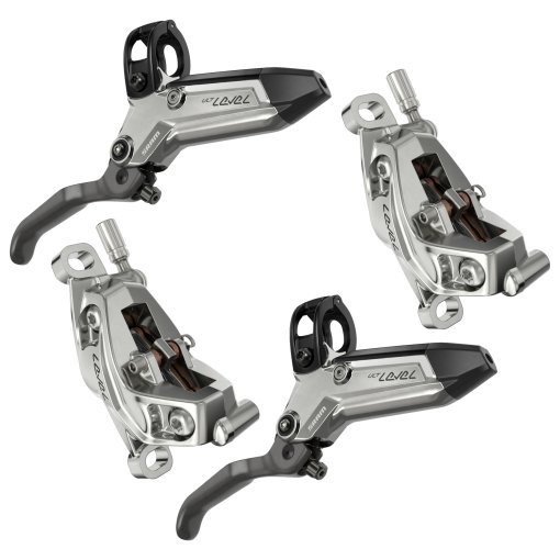 Immagine prodotto da SRAM Freno a Disco - Level Stealth - Ultimate | 4 Pistoni | C1 - Set (Anteriore + Posteriore) | Clear