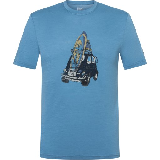 Productfoto van SUPER.NATURAL Carsurf t-shirt voor heren - Blue Heaven/Various