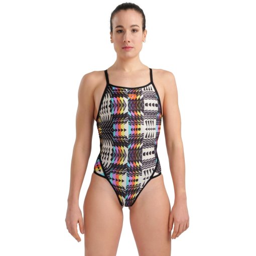 Foto de arena Traje de Baño Mujer - Allover Super Fly Back - Negro-Multi