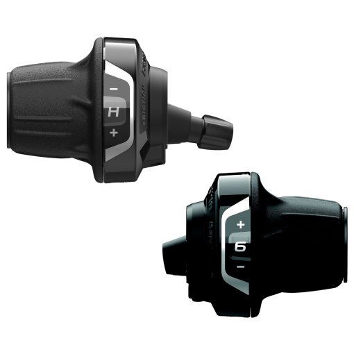 Produktbild von Shimano Tourney SL-RV400 Drehgriffschalter - Revoshift | Friction/SIS | OGD - 3x6-fach | Paar (LN+6R)
