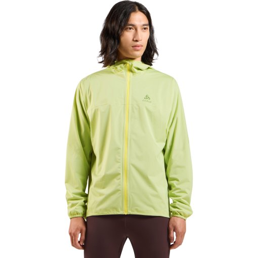 Foto de Odlo Chaqueta Impermeable Running Hombre - X-Alp Performance Knit - shadow lime