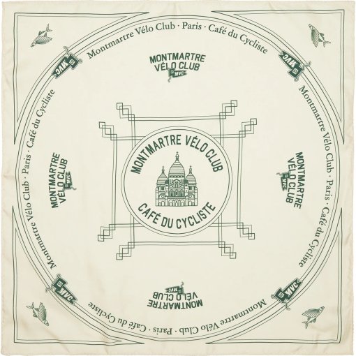 Immagine prodotto da Café du Cycliste x Montmartre Vélo Club Paris Sciarpa - Carre De Soie - antique white