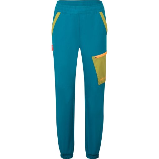 Foto de Trollkids Pantalones Niño - Steinkjer - Lagoon Green/Pear Green/Sahara Sunset