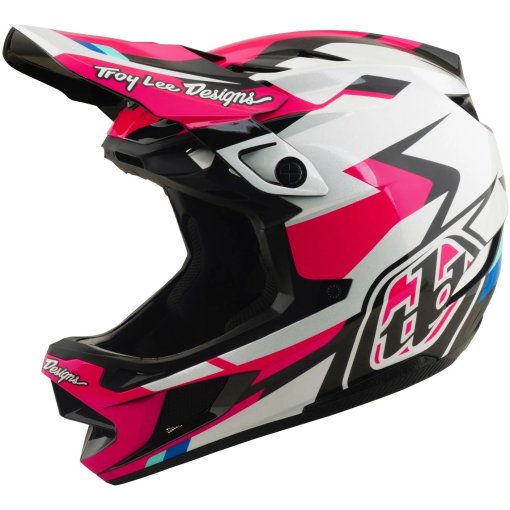 Productfoto van Troy Lee Designs D4 Polyacrylite MIPS Helm - Roamer Magenta