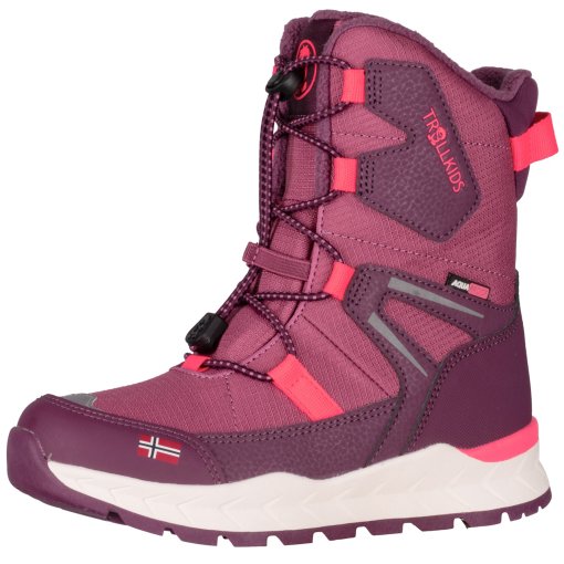 Picture of Trollkids Nordkapp XT Winter Boots Shoes Kids - Frozen Berry/Deep Ruby/Pink Salmon