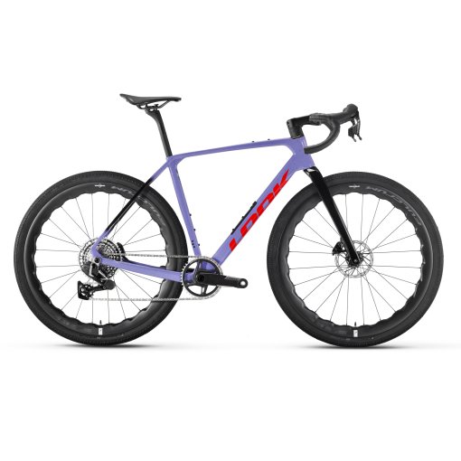Picture of LOOK G85 Cezal Sram Force XPLR Sonic - Carbon Gravel Bike - 2027 - speckled purple / neon red