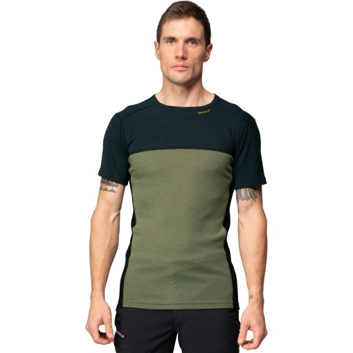 Foto de Devold Camiseta Hombre - Lauparen Merino 190 - 284A Ink/Lichen/Black