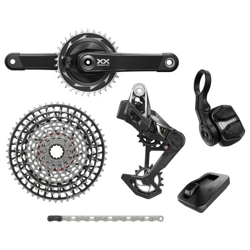 Produktbild von SRAM XX SL Eagle Transmission Schaltgruppe - AXS | T-Type | D2 - mit Powermeter-Kurbelgarnitur