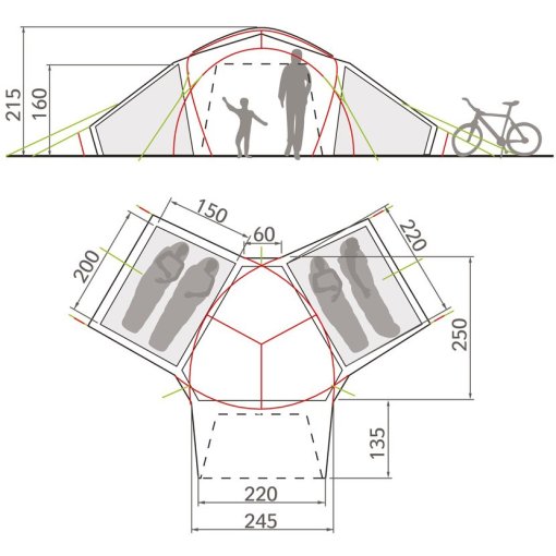 Vaude Badawi 4P Tent - sand | BIKE24