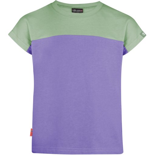 Produktbild von Trollkids Bergen T-Shirt Mädchen - Pistachio Green/Lilac
