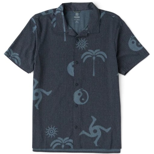 Picture of Roark Bless Up Trail Button Up Short Sleeve Shirt Men - ebony