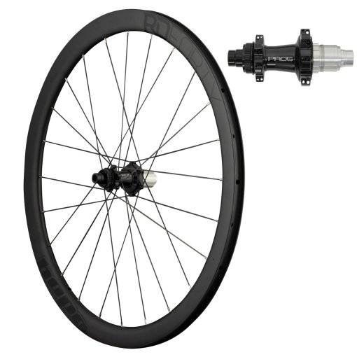 Produktbild von Hope RD40 Pro 5 Straight Pull Hinterrad - 28&quot; | Carbon | Clincher | 24-Loch | Centerlock - 12x142mm - XDR | schwarz