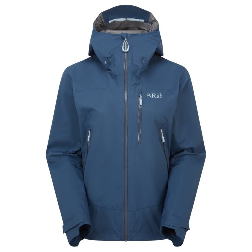 Productfoto van Rab Downpour Mountain Jas Dames - tempest blue