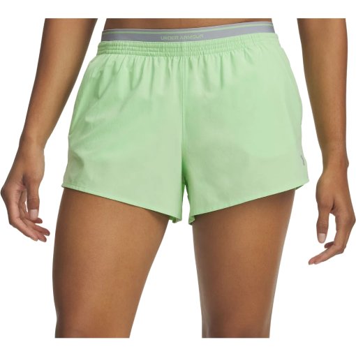 Productfoto van Under Armour UA Vanish Woven 7,5 cm Shorts Dames - Lumos Lime/Mod Gray